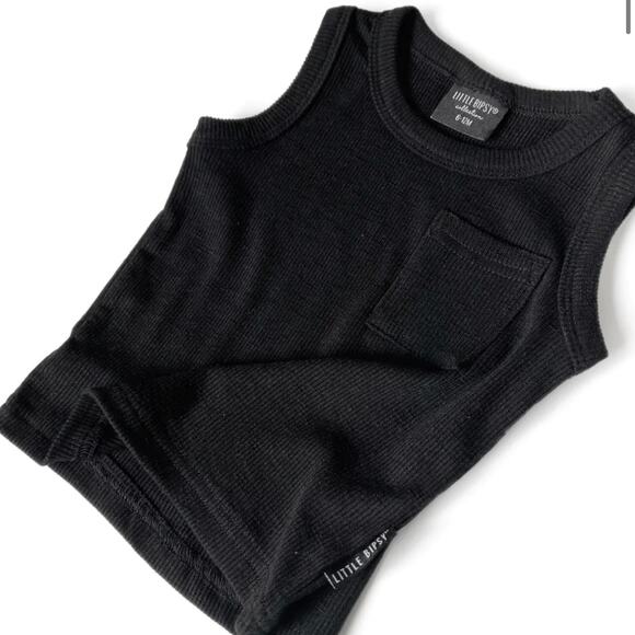 Little Bipsy Black Ribbed Tank Top Size 3-6 Months - Picture 3 of 3
